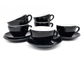 JUEGO TAZAS NEGRAS LATTE