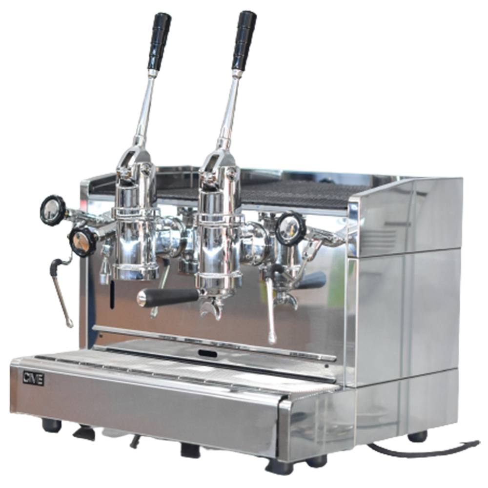 Cafetera Industrial y Profesional Semiautomática de 2 Grupos Marca Cime Modelo CO08 Vista Perfil